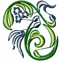 Flowers And Tree Embroidery Design 3